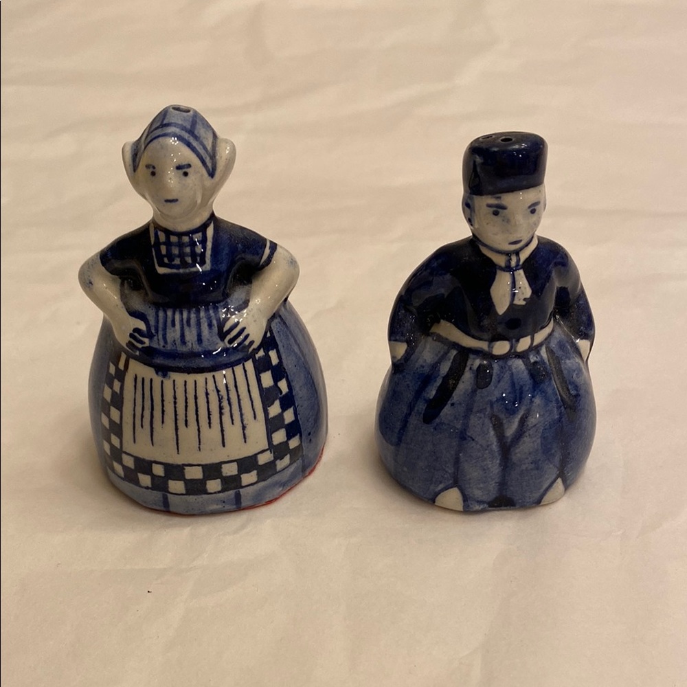 Delft blue and white, boy & girl,  salt & pepper shakers.